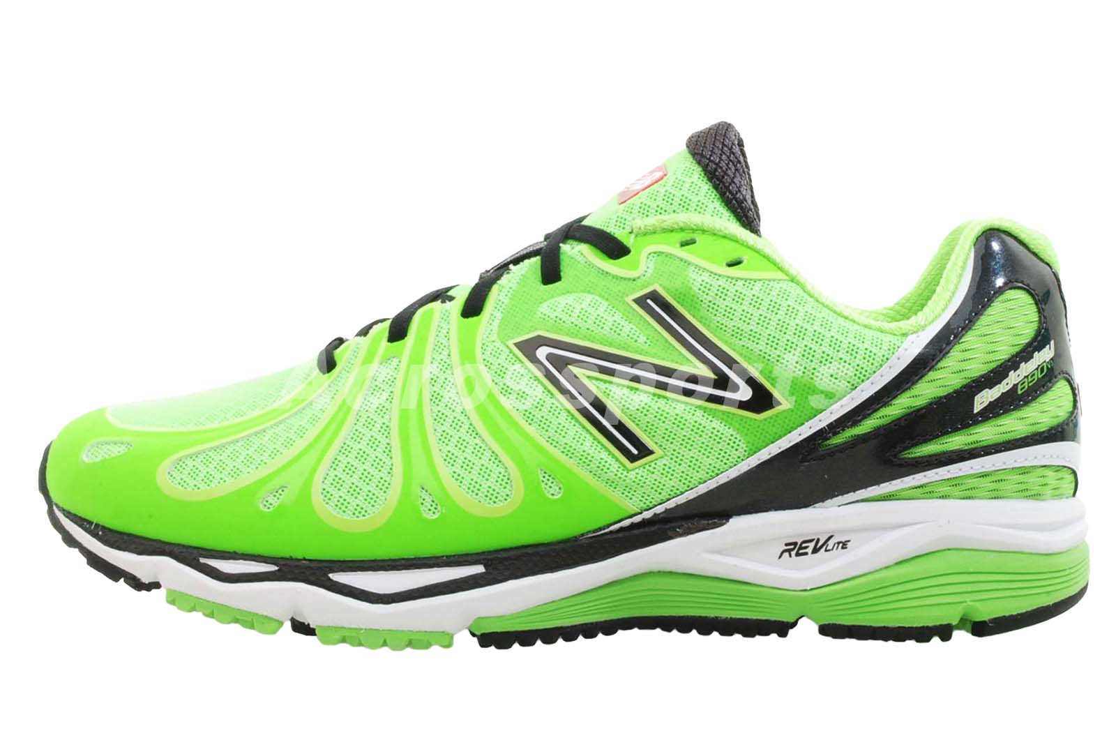 bright green running shoes